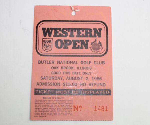 Western Open Programs(1979,80,82,93) (2003 Tiger Woods Champ) Plus  1986 Western Open Ticket