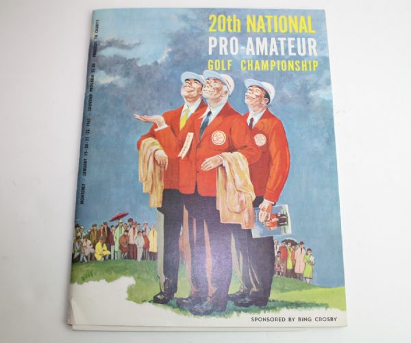 1961 Bing Crosby National Program w/3  Course Scorecards