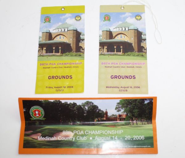 2006 PGA Championship Package, Tickets, Pairing Sheets, etc.- Tiger's 3rd PGA, 12th Major