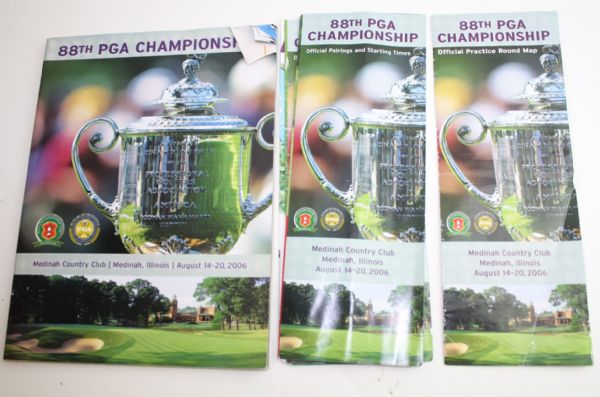 2006 PGA Championship Package, Tickets, Pairing Sheets, etc.- Tiger's 3rd PGA, 12th Major