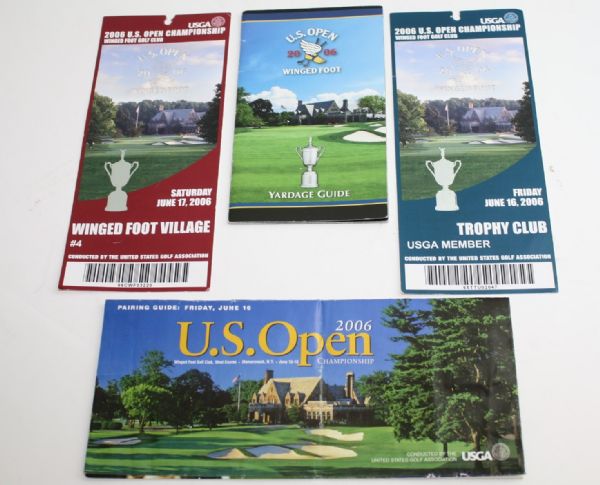 2006 US Open Ticket and Pairing Sheet