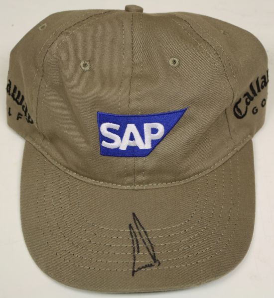 Ernie Els Signed Match Used SAP Callaway Golf Hat JSA COA