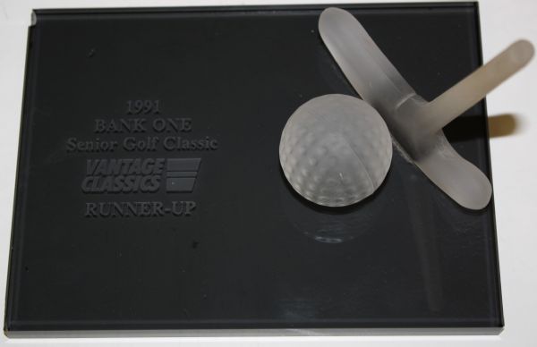 Runner Up 1991 Trophy - Bank One Vantage Classic Award to Joe Jimenez
