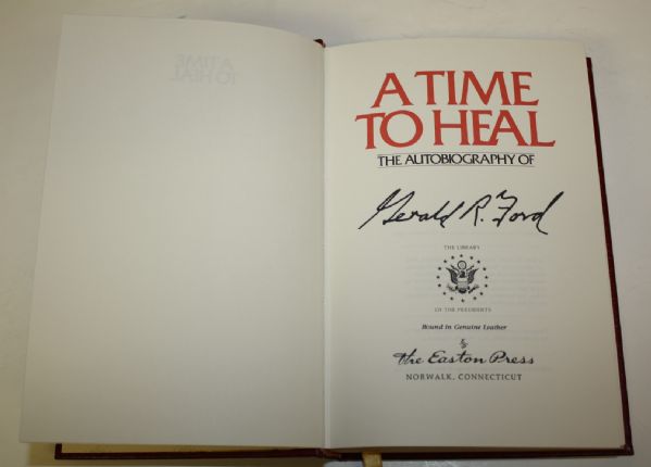 Gerald Ford Hand Signed 'A Time To Heal' Limited Edition JSA COA