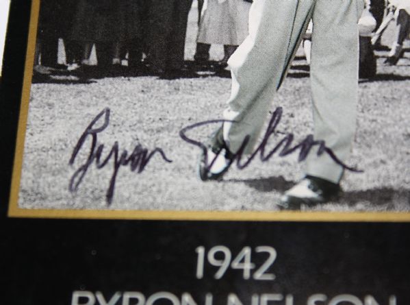 Byron Nelson Signed 1942 Grand Slam Ventures Champions of Golf Card JSA COA