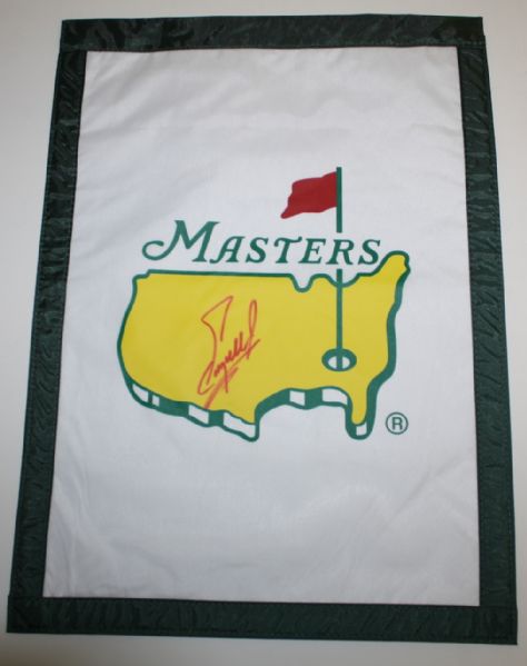 Fuzzy Zoeller Signed Masters Undated Garden Flag JSA COA