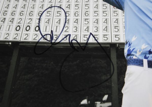 Rory McIlroy Signed 11x14,Photo - US Open in front of Scoreboard JSA COA