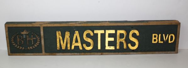 Unique Masters Blvd Wood Street Sign from Bay Hill Golf Course Community