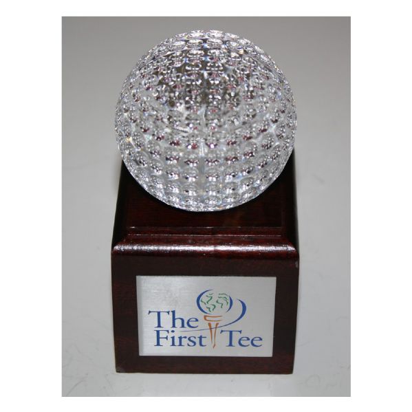'The First Tee' Statue with Waterford Crystal Golf Ball on Top