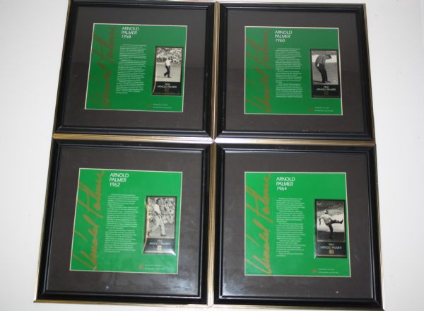 Lot of 20 Framed Champions of Golf Cards and Sheets: Nicklaus, Palmer, etc.