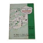 1958 Masters Spectator Guide-Arnold Palmers First Masters Win
