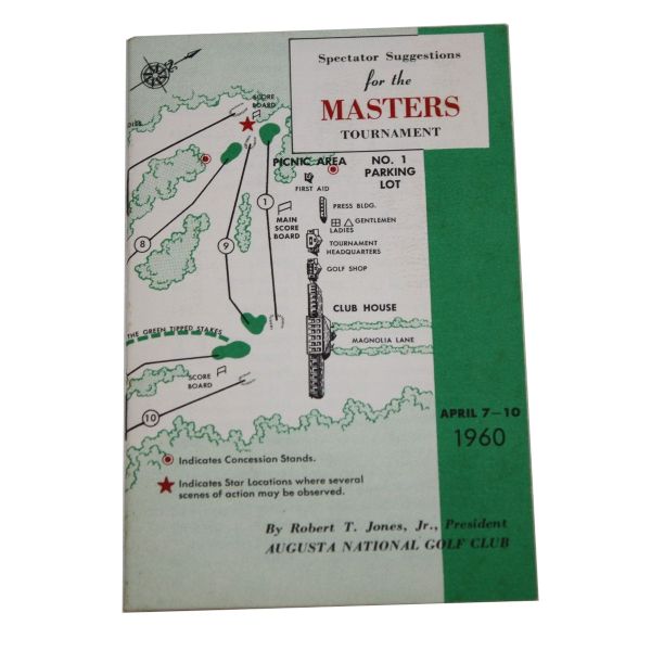 1960 Masters Spectator Guide-Arnold Palmer's Second Masters Win