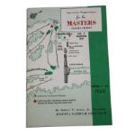 1960 Masters Spectator Guide-Arnold Palmers Second Masters Win