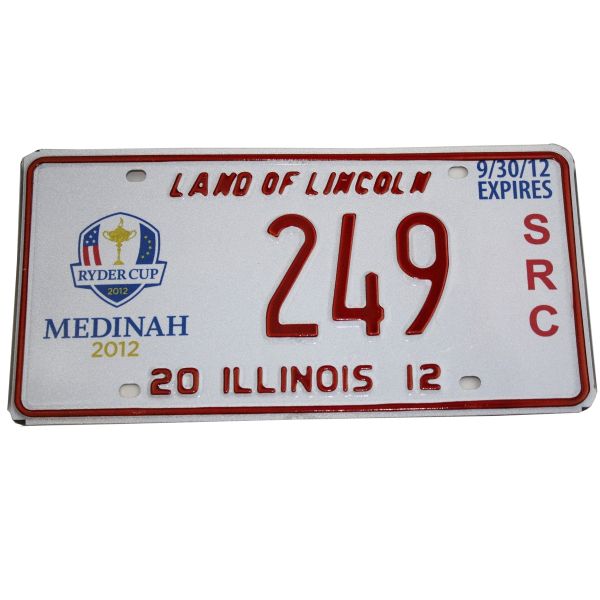 2012 Medinah Ryder Cup Illinois License Plate