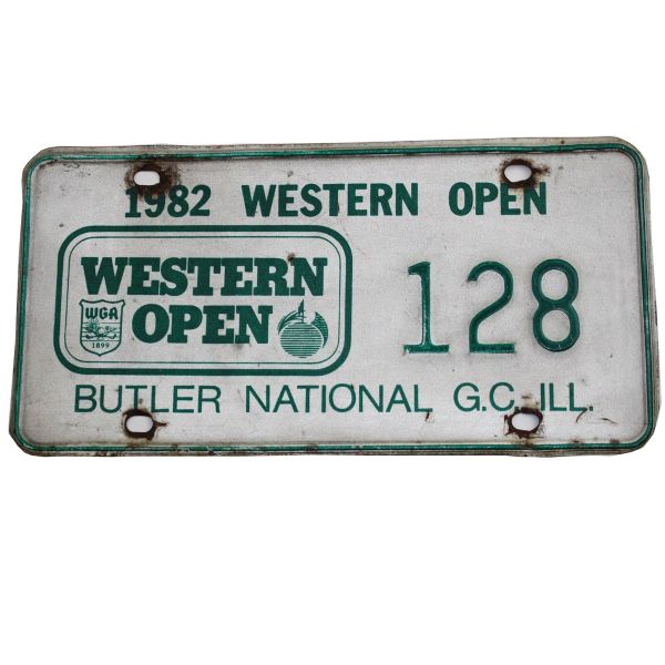1982 Western Open Illinois License Plate