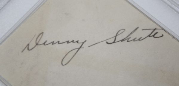 Denny Shute Autographed PSA Slabbed