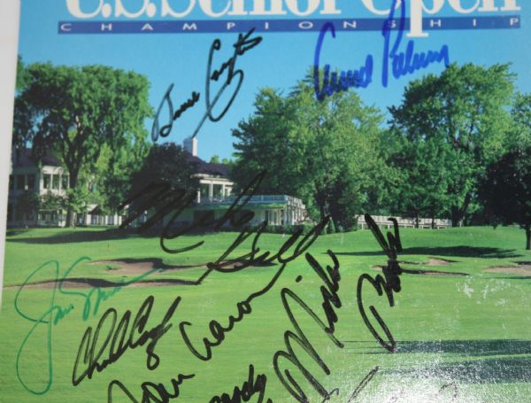 1991 U.S. Senior Open Cover Signed by Palmer, Nicklaus, and Others - JSA Full Letter