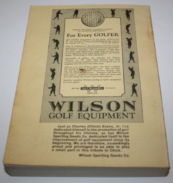1960 Charles Chick Evans Testimonial Dinner Ashtray & 1969 Reprint of Evans Golf Book