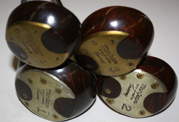 1950's MacGregor Eye-O-Matic Tourney Wood Set: 1, 2, 3, and 4-Charley Penna Stamp On Heads