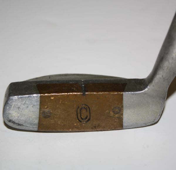 Otey Crisman It's an Otey!  7 HB  Mallet Putter With Hickory Shaft and Leather Grip