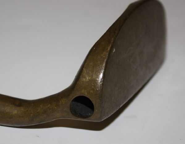 Toney Penna-Personally Used- Brass Prototype Putter- Hole Drilled Through Head-No Manfacturers Stampings