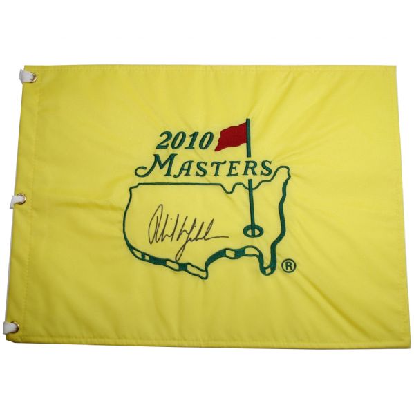 Phil Mickelson Signed 2010 Masters Flag JSA COA