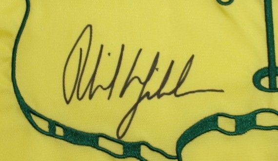 Phil Mickelson Signed 2010 Masters Flag JSA COA