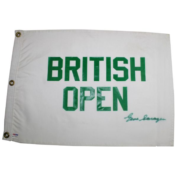 Gene Sarazen Signed Undated British Open Flag - PSA17356