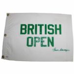 Gene Sarazen Signed Undated British Open Flag - PSA17356