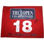 Multi-Signed 2000 St. Andrews Flag - Nicklaus, Palmer, Player, and Watson JSA COA