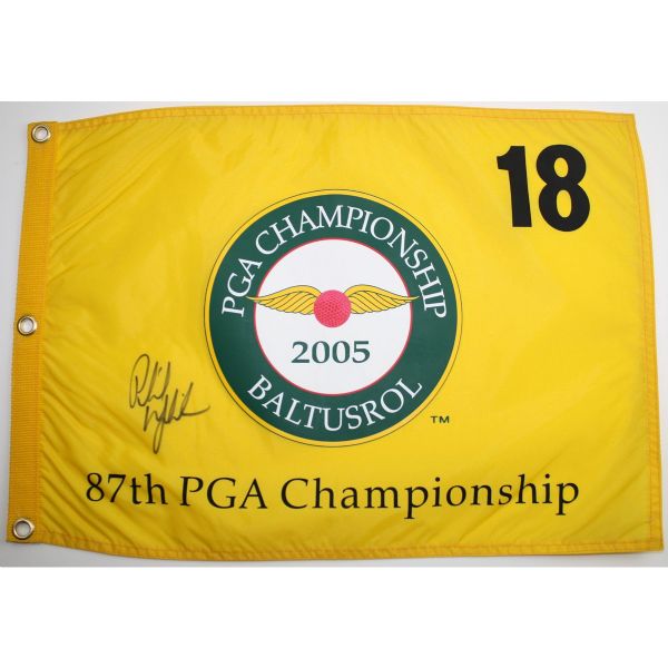 Phil Mickelson Signed 2005 PGA Championship Flag - Baltusrol JSA COA