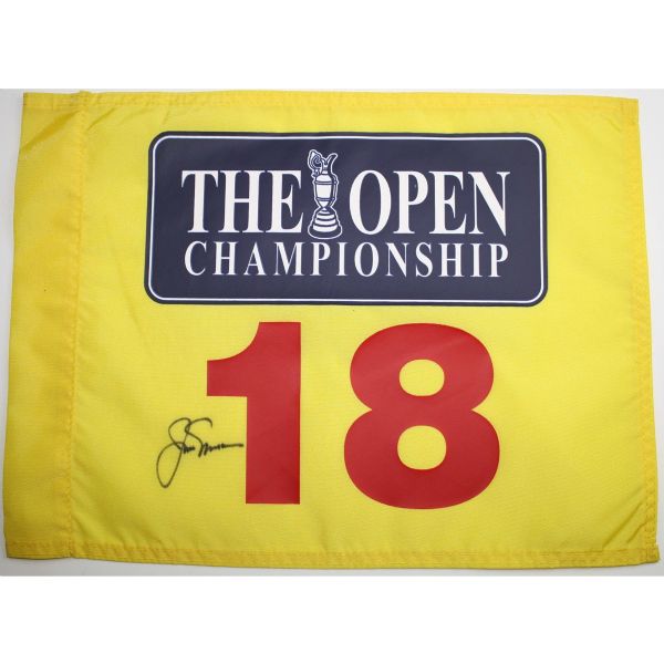 Jack Nicklaus Signed Undated British Open Flag JSA COA
