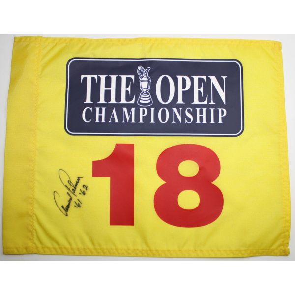 Arnold Palmer Signed Undated British Open Flag JSA COA