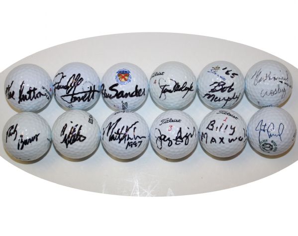 Lot of 12: Signed Golf Balls by Amateur Winners (C) JSA COA