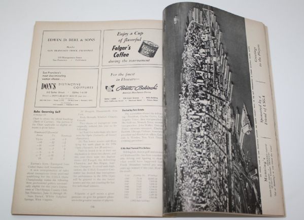 1955 US Open Lot with Official Program, Ben hogan and Jack Fleck Photo, and a vintage Jack Fleck Autograph JSA COA 