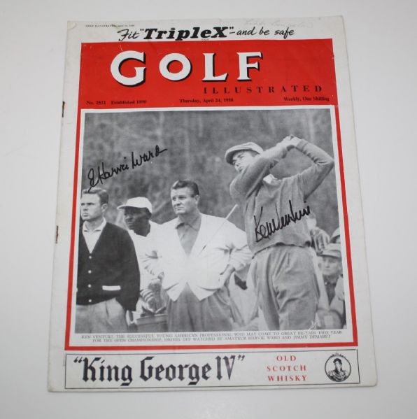 1958 British 'Golf Illustrated' Signed by Harvie Ward and Ken Venturi JSA COA