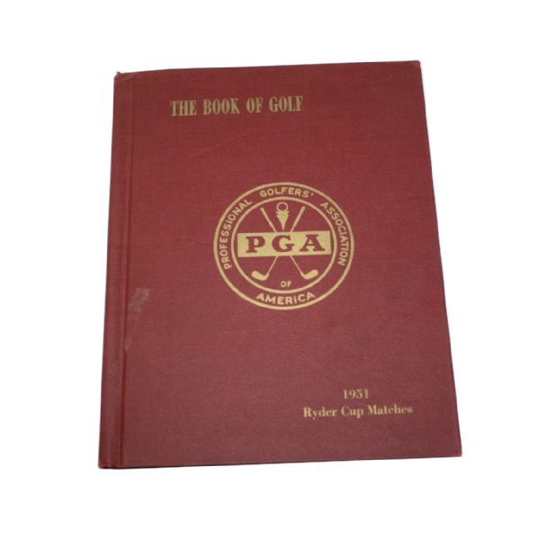 1951 Ryder Cup Program-Scarcer Hard Cover Book Edition - Sam Snead Captain U.S. Squad