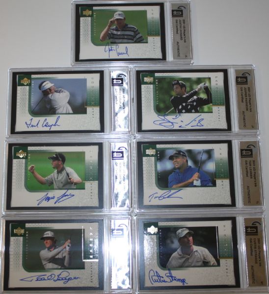 Lot of 7 2001 Upper Deck Players Ink Golf Cards - Autographed - Group 3
