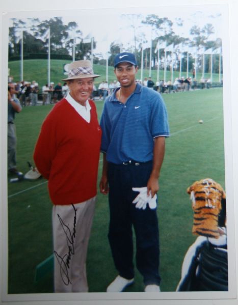Sam Snead / Tiger Woods Autographed 8x10 Photo - Snead Signed Only JSA COA