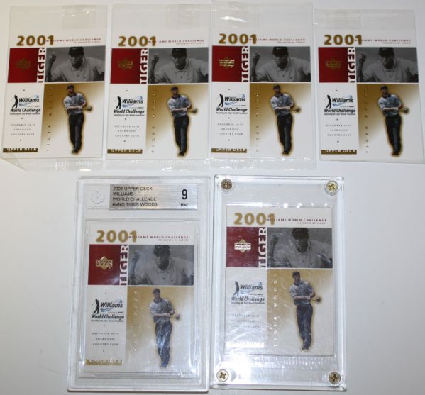 Lot of Six: Tiger Woods Challenge Cards