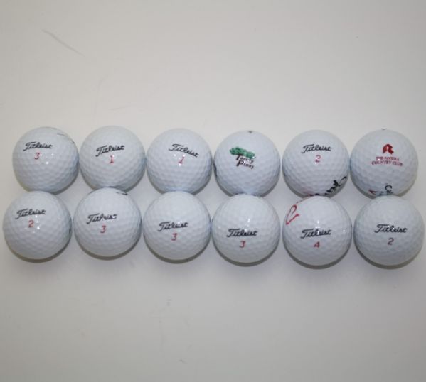 Lot of 12 Miscellaneous Signed Golf Balls (2) JSA COA