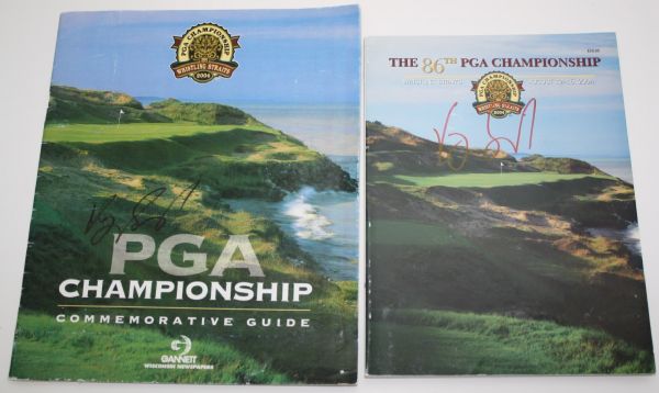 Vijay Singh Signed 2004 PGA Championship Journal and Commemorative Guide JSA COA