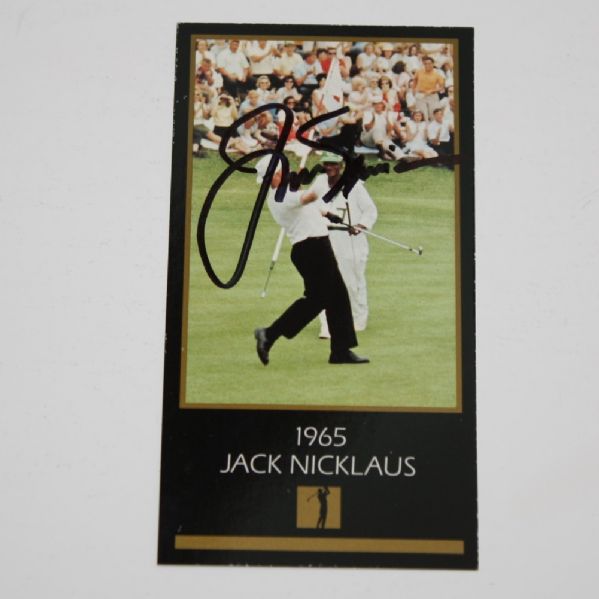 Jack Nicklaus Signed GSV Card - 1965 JSA COA