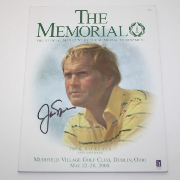 Jack Nicklaus Signed Program - The Memorial Tournament - 2000 JSA COA