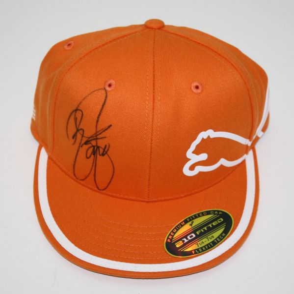 Rickie Fowler Signed Orange PUMA Hat JSA COA