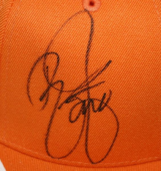 Rickie Fowler Signed Orange PUMA Hat JSA COA