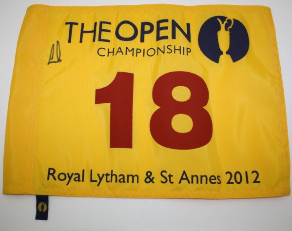 Ernie Els Signed 2012 The Open Flag - Royal Lytham and St. Anne's JSA COA	