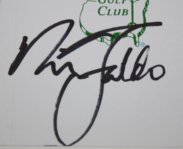 Nick Faldo Signed Augusta National Golf Club Scorecard JSA COA