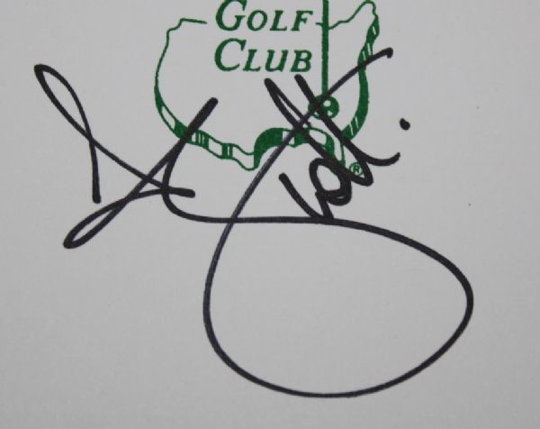 Adam Scott Signed Augusta National Golf Club Scorecard JSA COA