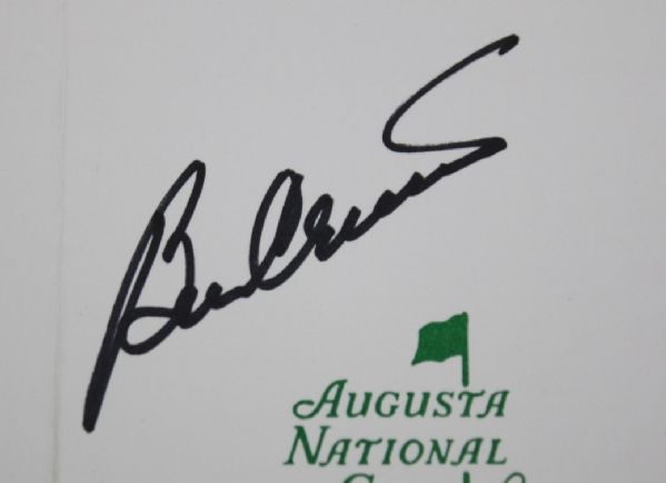 Ben Crenshaw Signed Augusta National Golf Club Scorecard JSA COA